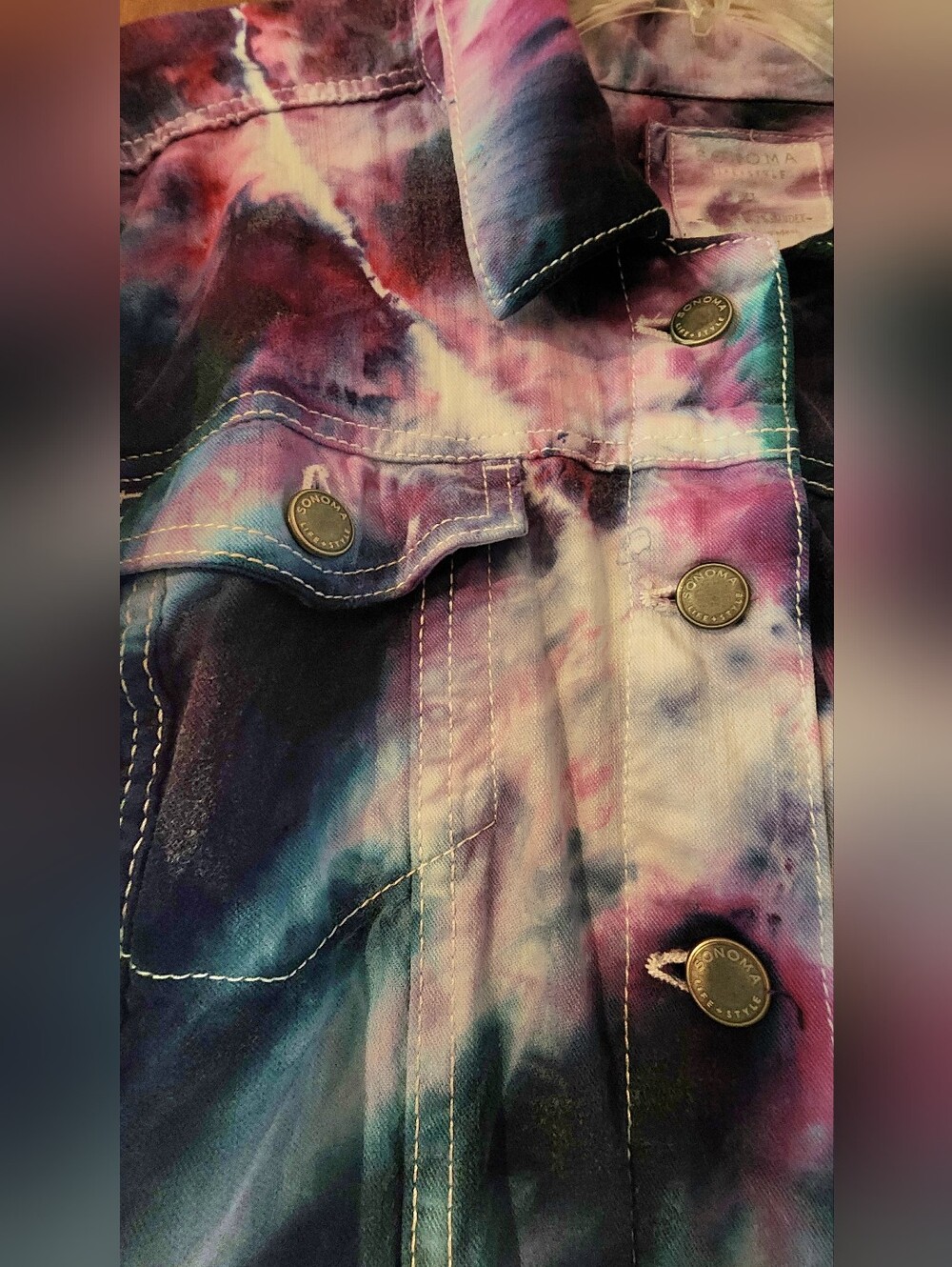Ice Dye Custom Denim Jacket - Picture 8 of 13